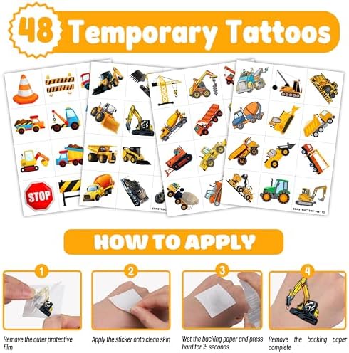 72 Piece Construction Party Favors Combo