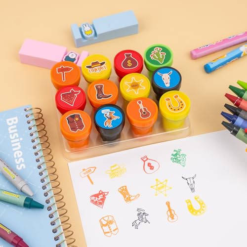 36PCS Cowboy Party Favors with Temp Tattoos and Stamps