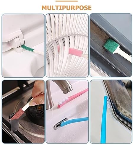 7pcs Long Handle Tile Cleaner Brush Set for Bathroom and Cleaning Tools