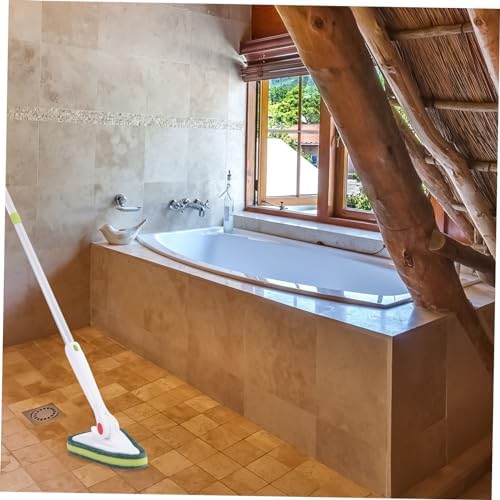 2pcs Heavy Duty Floor Scrub Brush for Tile and Bathroom Cleaning