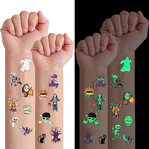 Xutengy 79 Pcs Halloween Temporary Tattoos for Kids