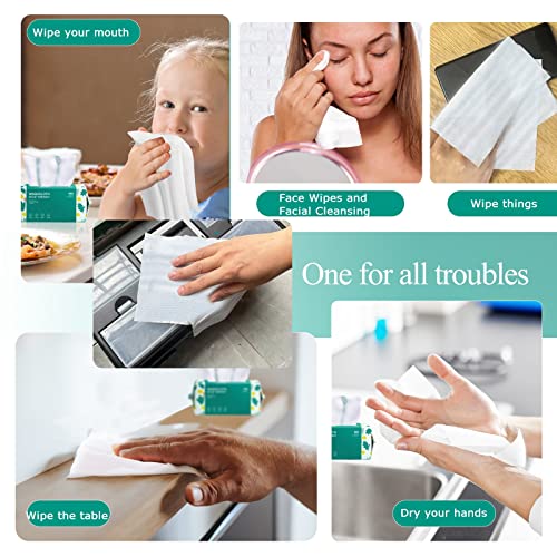Soft Disposable Face Towel 100 Count Cotton Dry Wipes