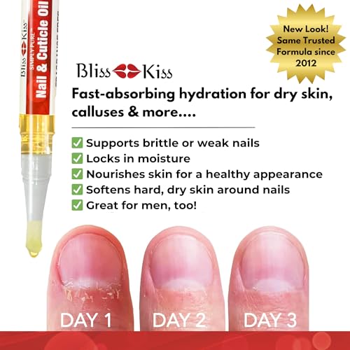 Bliss Kiss Nail Oil Cuticle Pen with Vitamin E and Jojoba