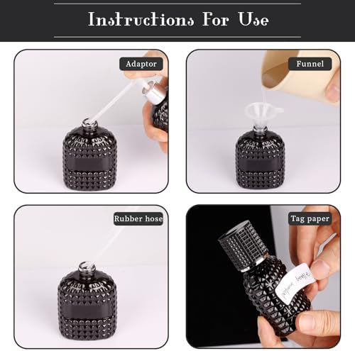 2 Pack Refillable Spray Perfume Bottles 30ML Glass Travel Cologne Atomizer