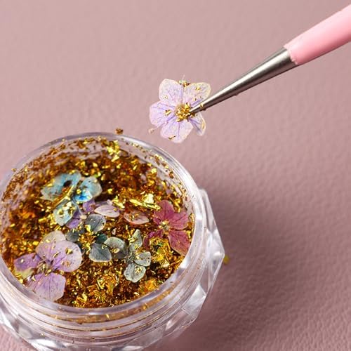 Dried Flower Nail Art Sticker - 3D Resin DIY Decor