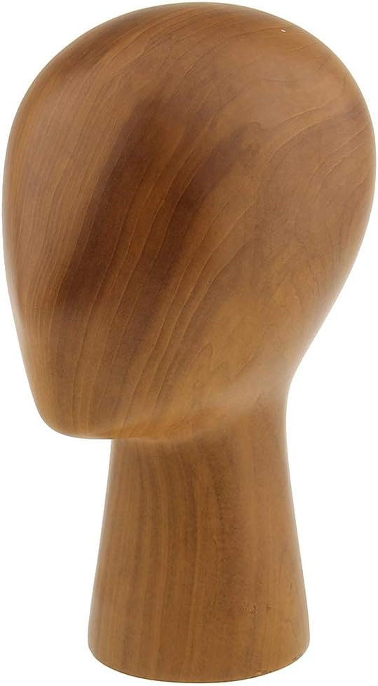 Abstract GFRP Wooden Mannequin Head Display Stand