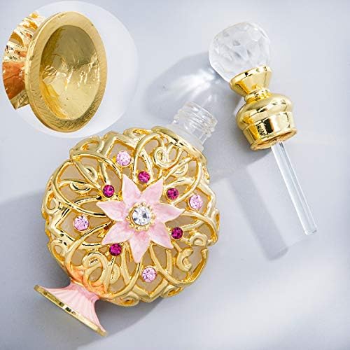YU FENG Gold Flower Perfume Bottle 10ml Refillable