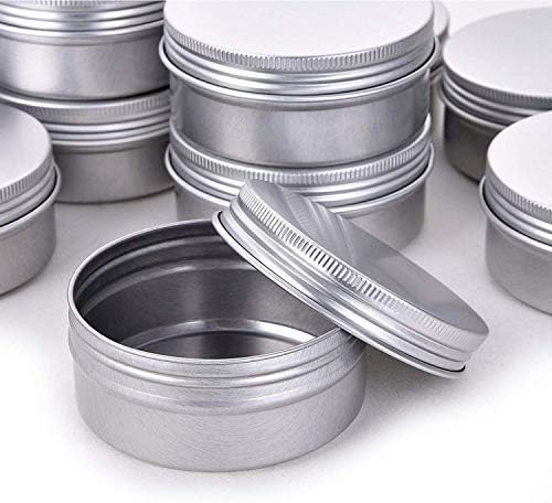 05 Ounce Aluminum Tin Jar with Screw Lid 12 Pack