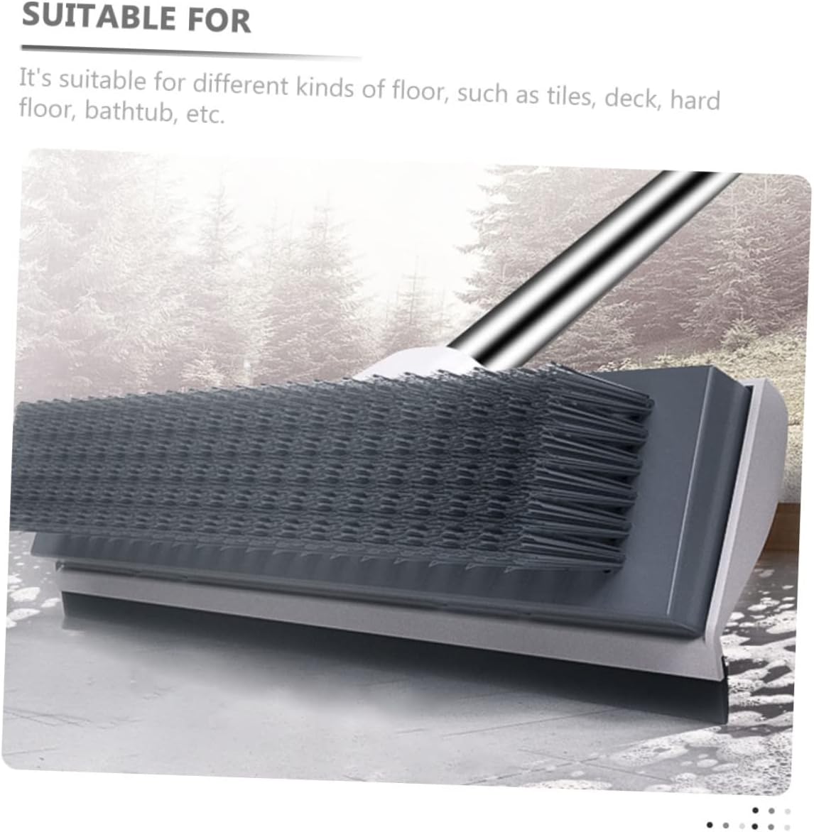 Long Handle Scrubbing Brush for Bathroom Floor Cleaning