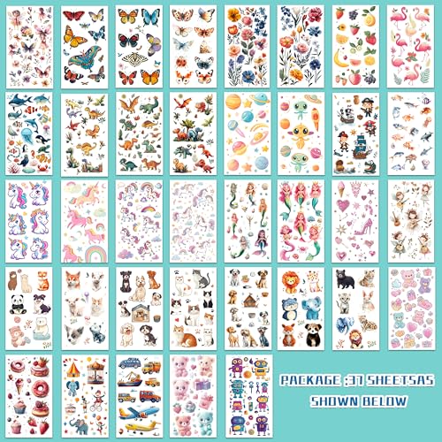 Keikihipa 350 Temporary Tattoos for Kids Set