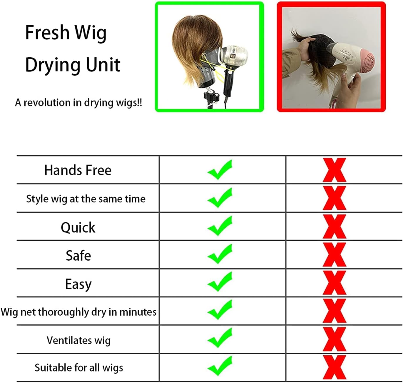 Maxsirui Wig Head Stand with Mannequin for Drying and Styling