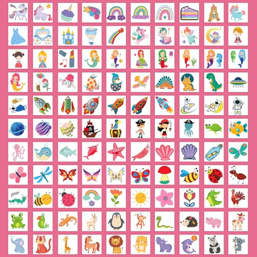 Partywind Kids Temporary Tattoos 204 PCS