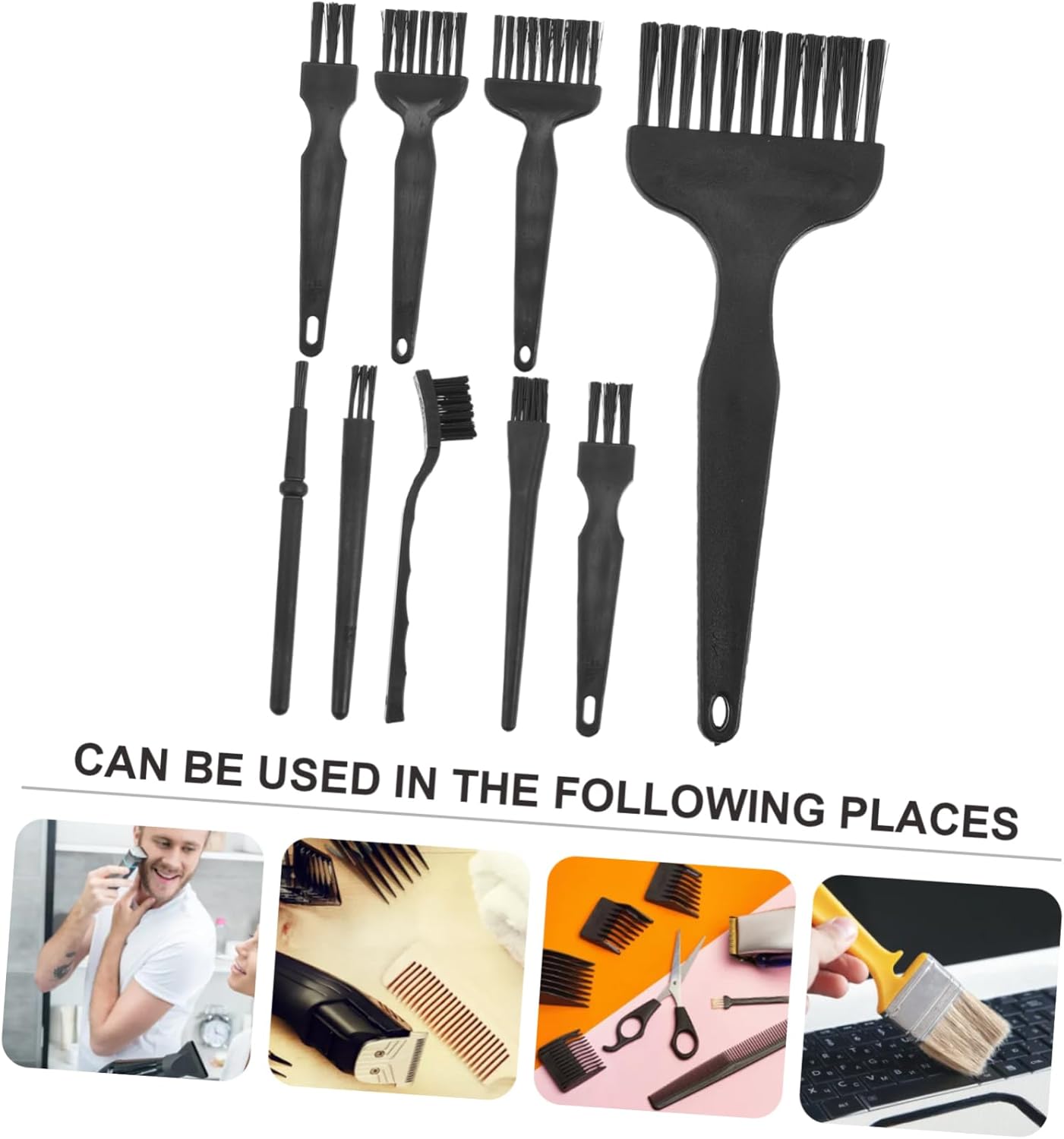 8-Piece Electric Razor Cleaning Brush Set for Shavers and Trimmers