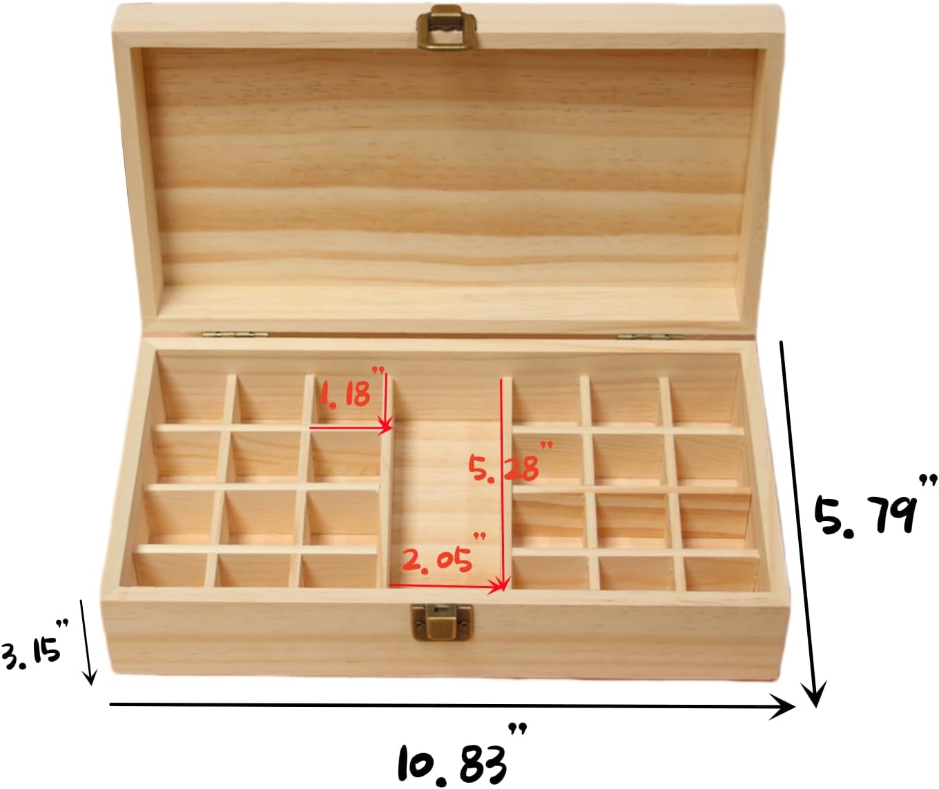 Wooden Essential Oil Display Stand for 25 Bottles