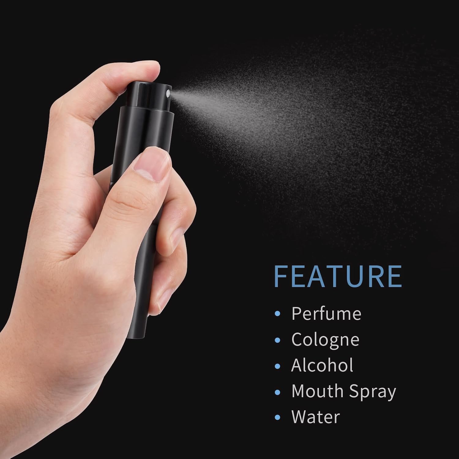 3Pcs 8ml Cologne Travel Bottle Refillable Perfume Sprayer Twist Up Bottle Black