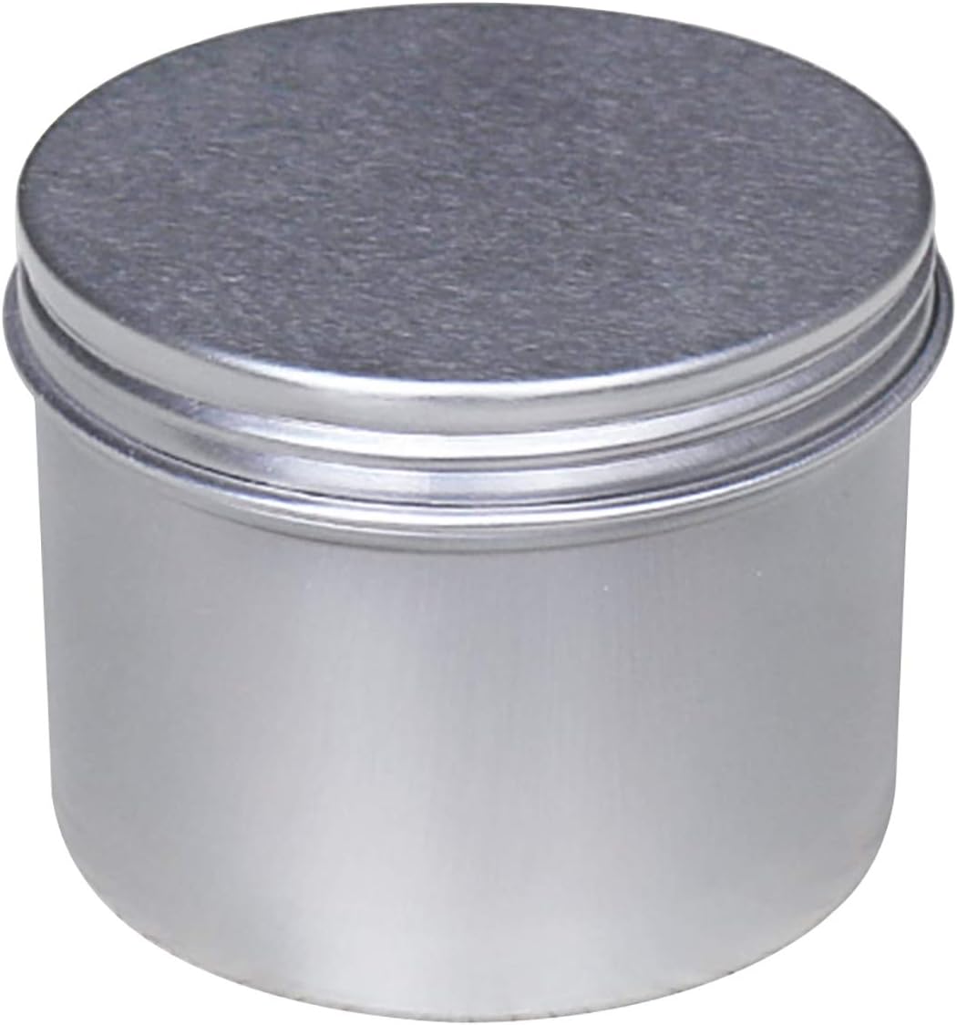 Foraineam 24 Pack 4 Ounce Round Tin Cans with Screw Lid