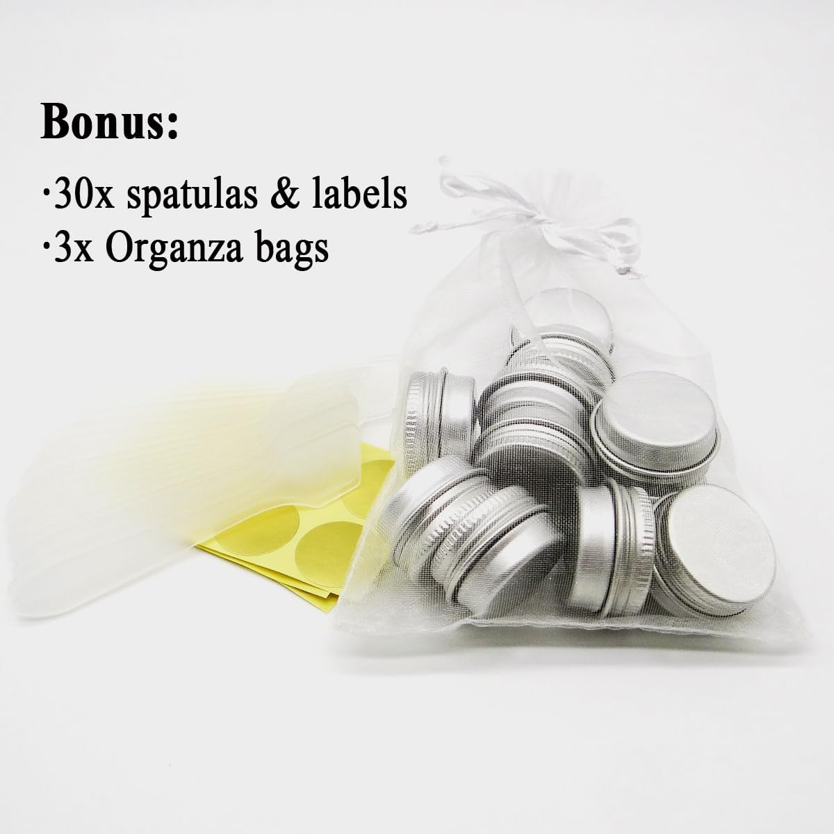 30 Pack 5ml Round Lip Balm Tins with Screw Lid