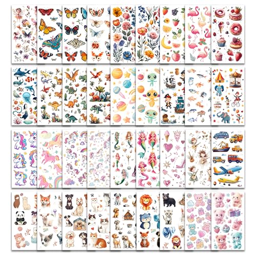 Keikihipa 350 Temporary Tattoos for Kids Set
