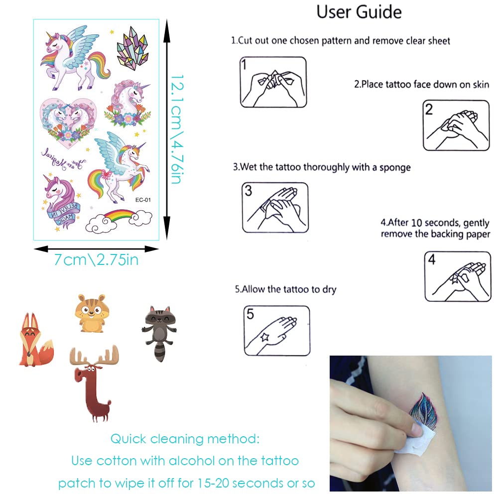 BOSOIRSOU 600 PCS Temporary Tattoos for Kids