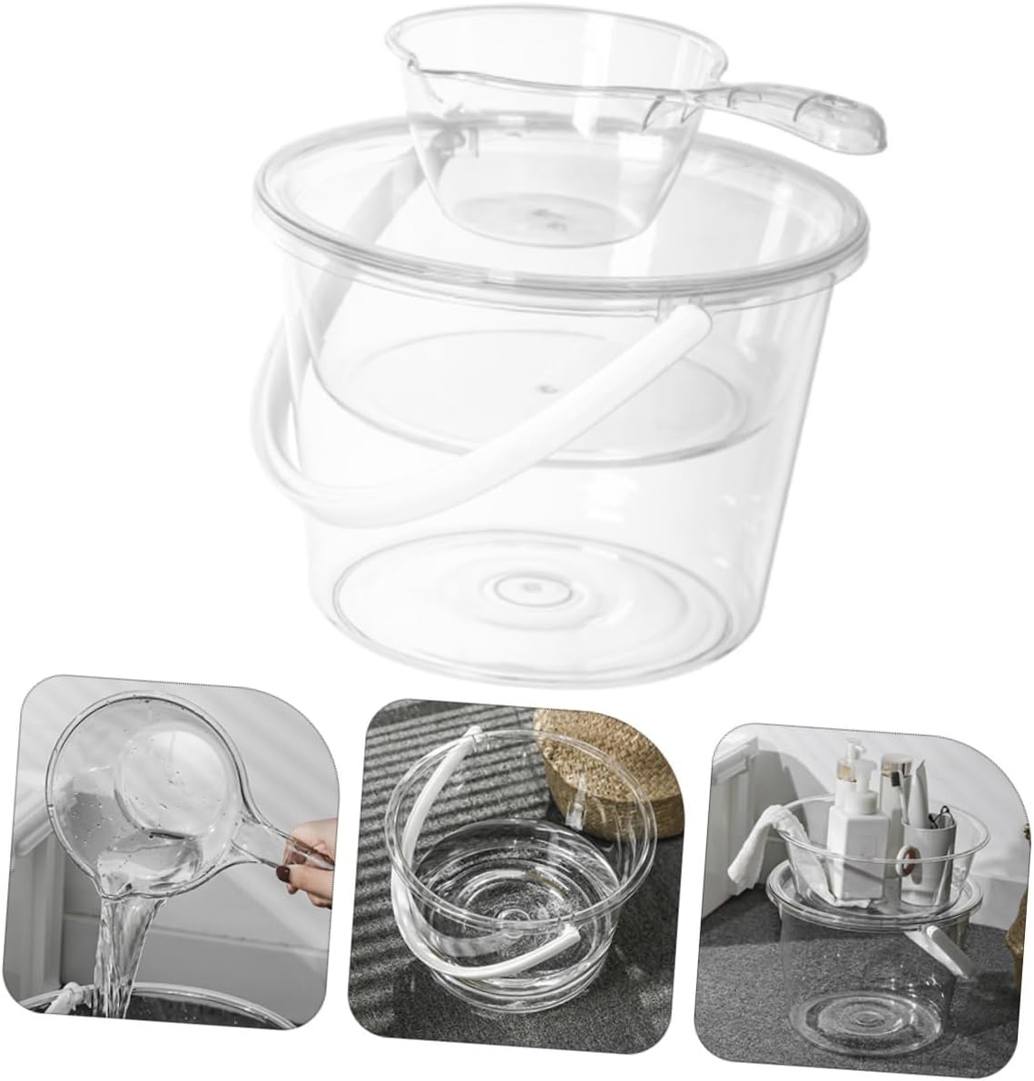 Large Capacity Foot Wash Bucket Set with Plastic Handle