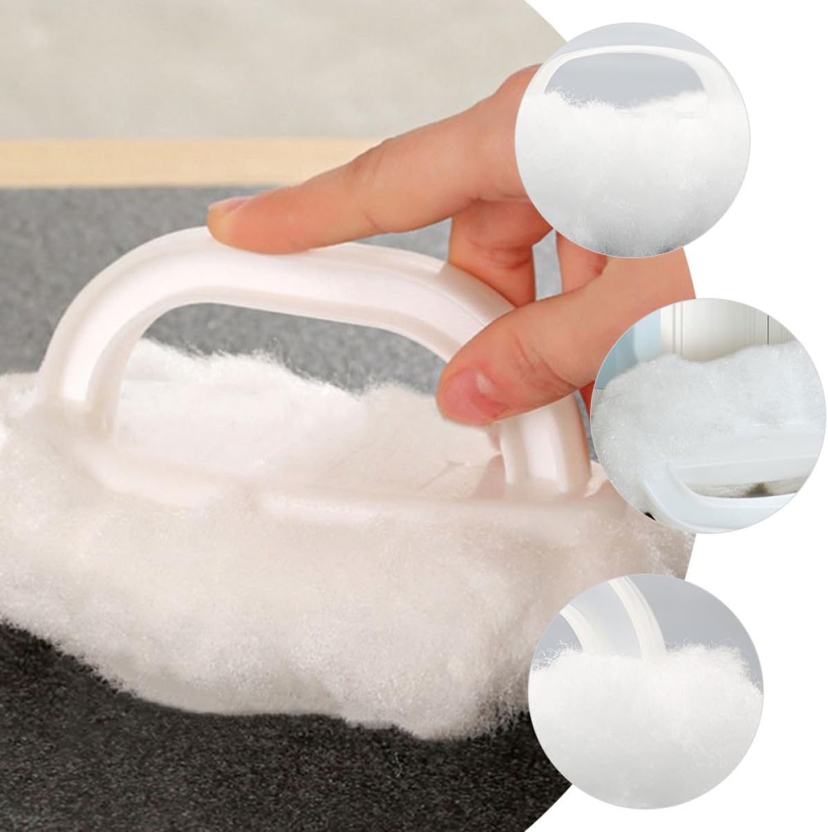 2pcs Soft Bathtub Brush with Handle for Bathroom Cleaning