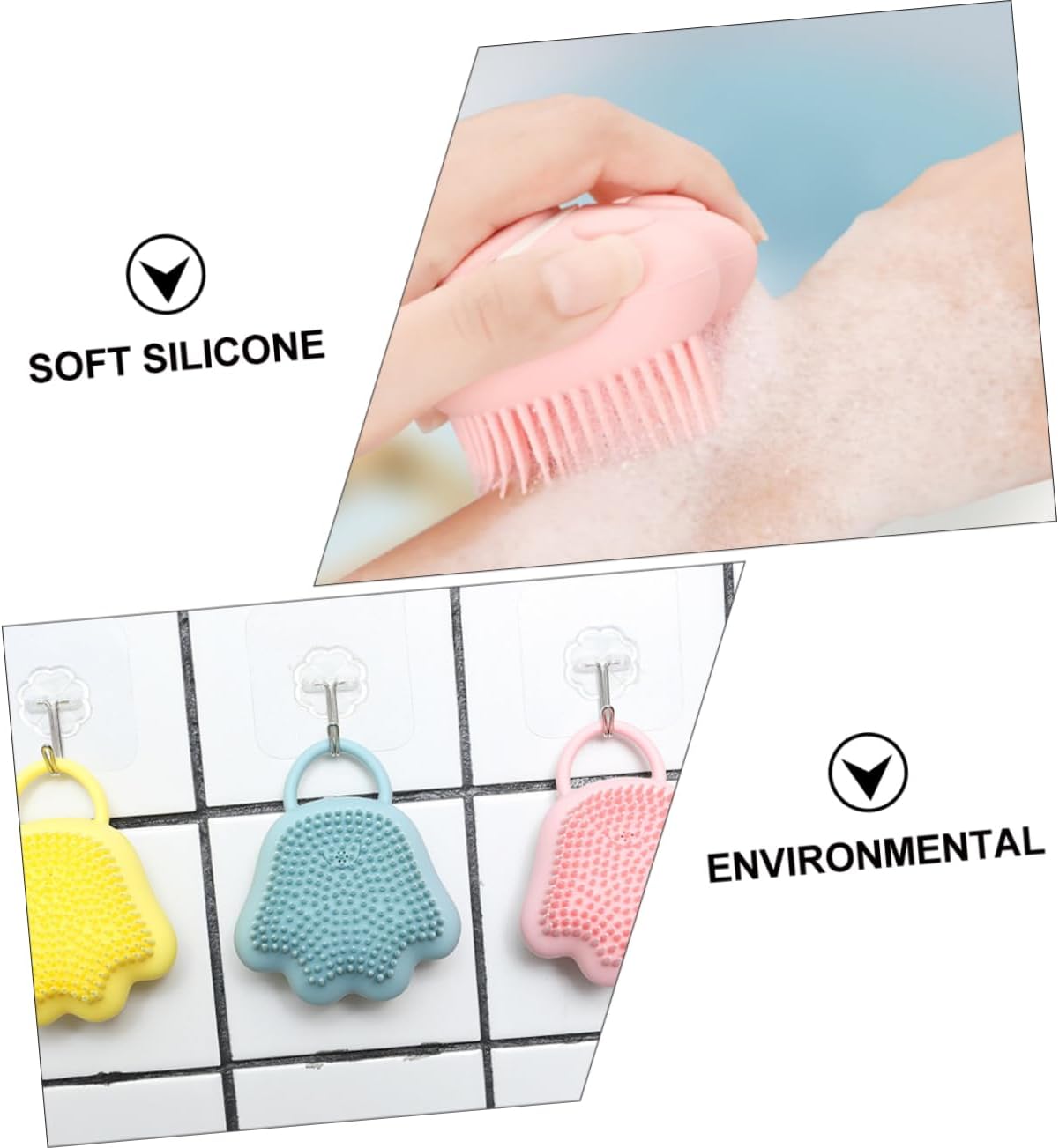 Silicone Bath Brush for Body Exfoliation and Deep Cleansing