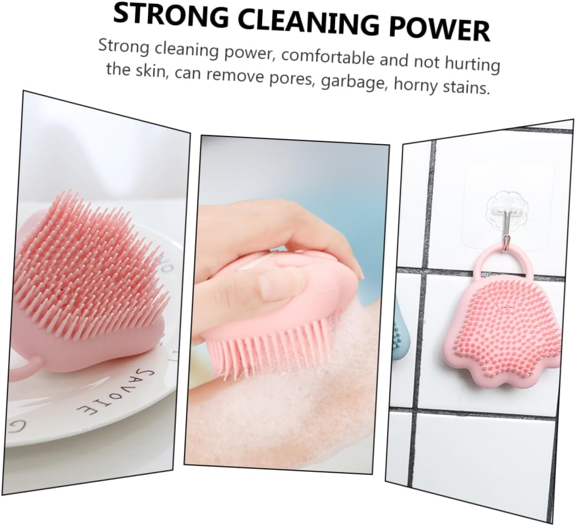 Silicone Bath Brush for Body Exfoliation and Deep Cleansing