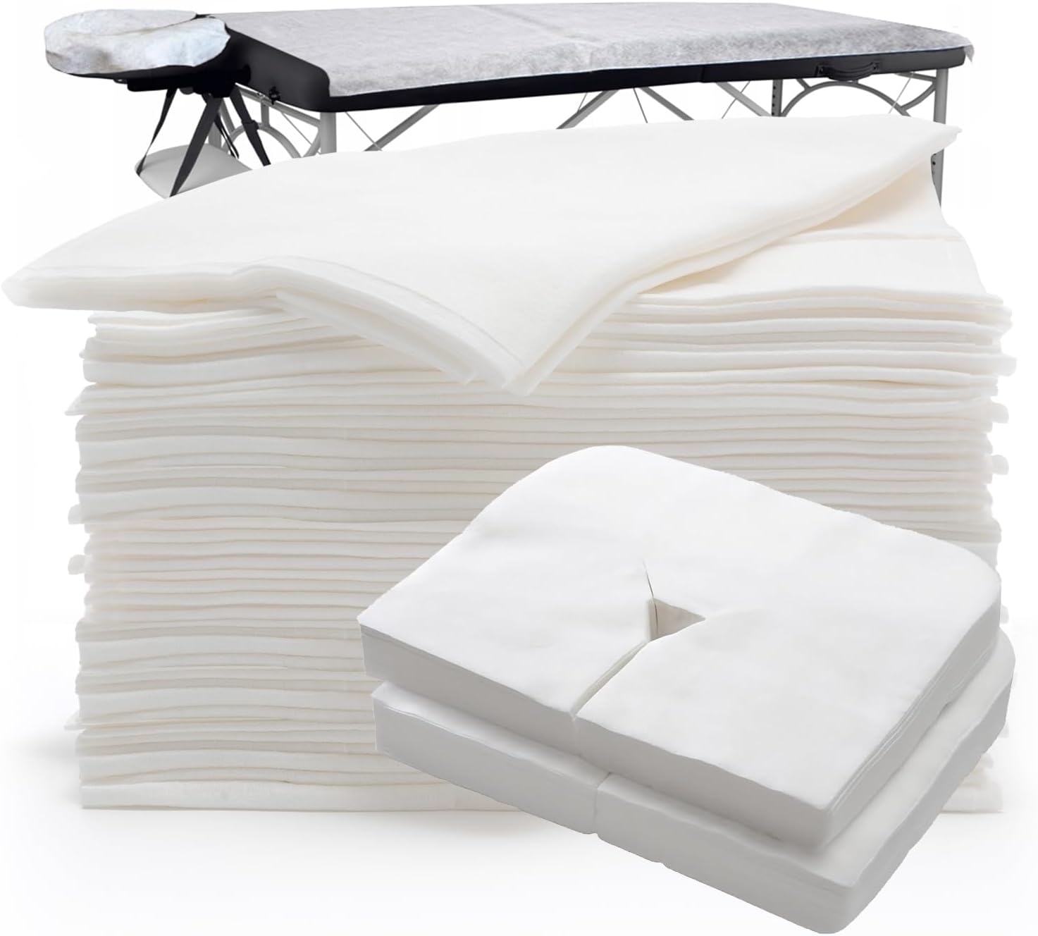 KIBERTIC 200 PCS Massage Sheets and Face Covers Set