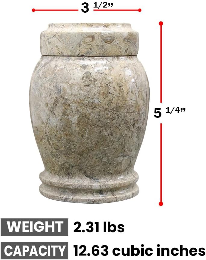 Customized Decorative Marble Keepsake Urn 3x275 Inches