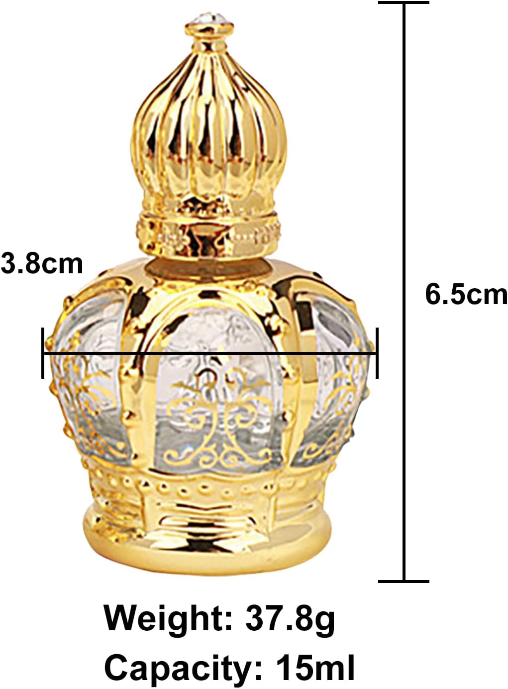 4 Pack Art Deco Roller Bottles For Essential Oils And Travel