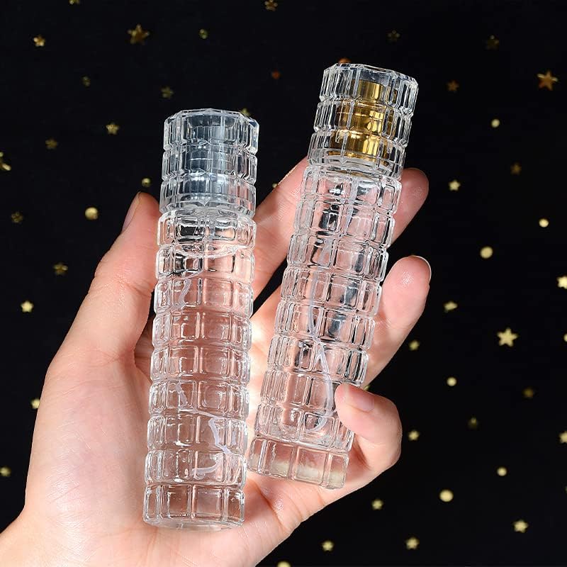 Enslz Refillable Glass Perfume Spray Bottle 1 Ounce Gold