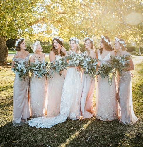 24pcs Bridesmaid Scrunchies Hair Clips Proposal Gifts