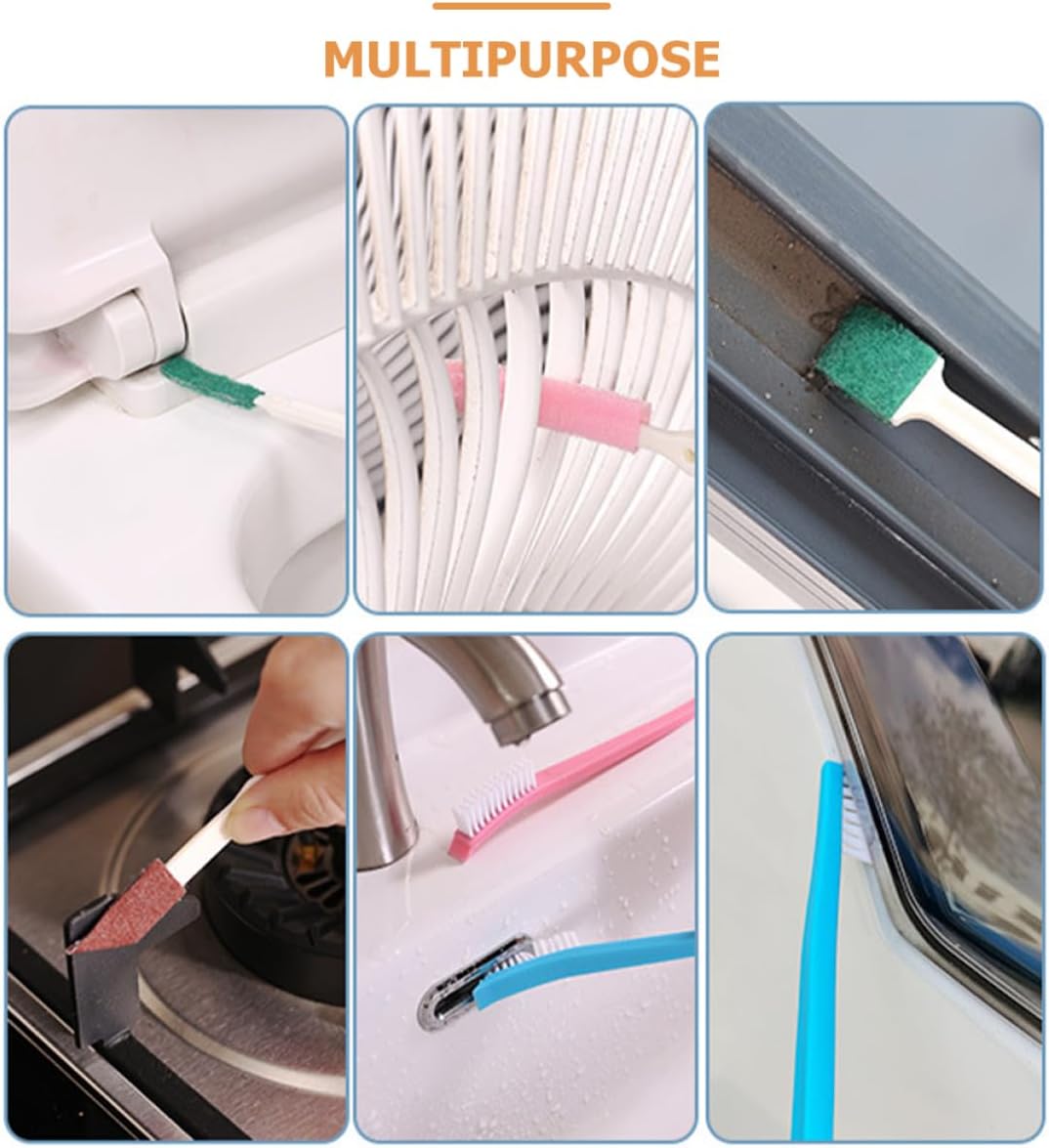 7pcs Long Handle Tile Cleaner Brush Set for Bathroom and Cleaning Tools