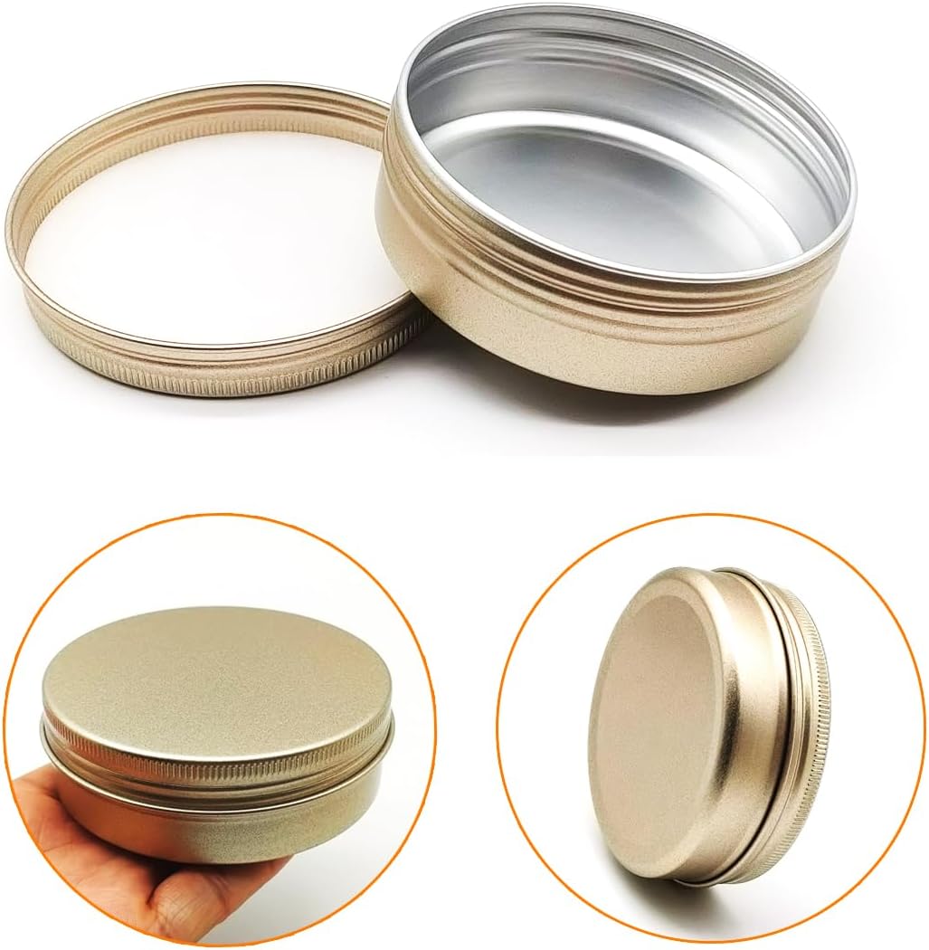 6pcs 100ml Matte-Gold Aluminum Tin Cans