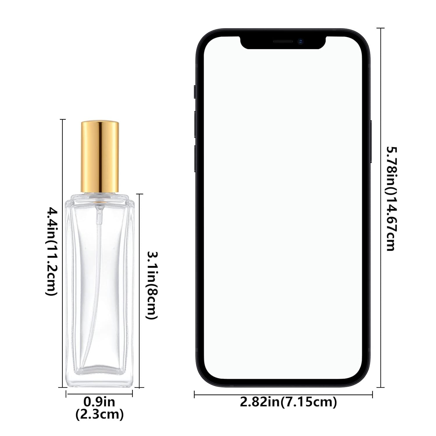IRON BILL 30 ml Glass Spray Bottle 6 PCS Gold