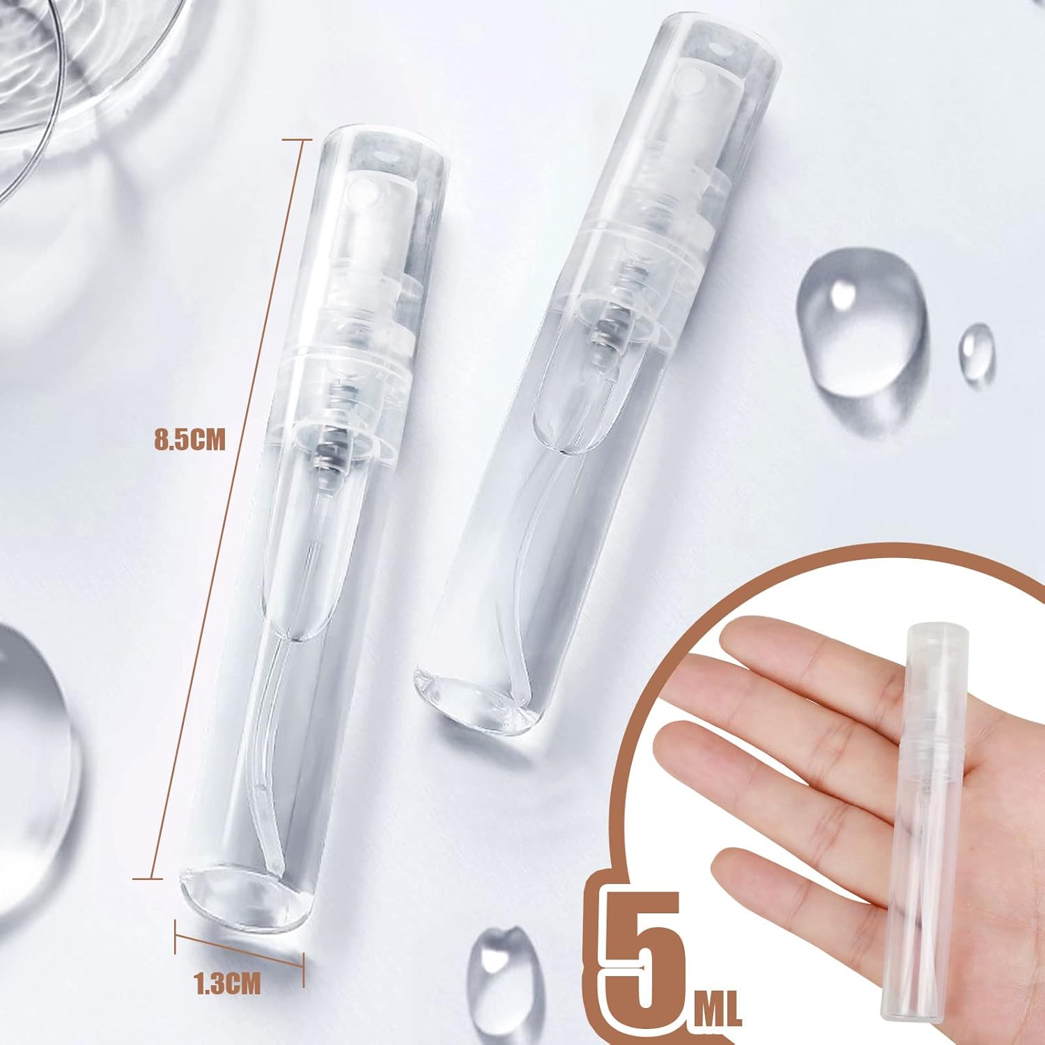 Fandamei 60PCS 5ml Mini Spray Bottles Empty