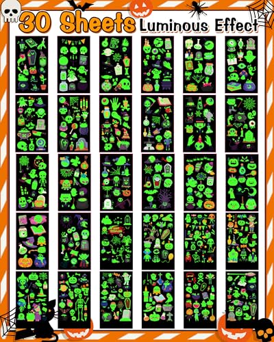 500 Styles Luminous Halloween Temporary Tattoos for Kids