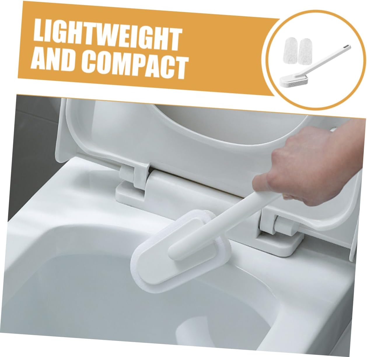 Healifty Long Handle Bathtub Cleaning Brush with Large Sponge Head and Dense Bristles