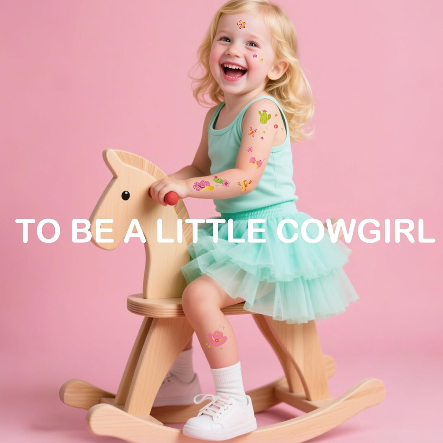 Cowgirl Temporary Tattoos 80 Gold Foil Styles
