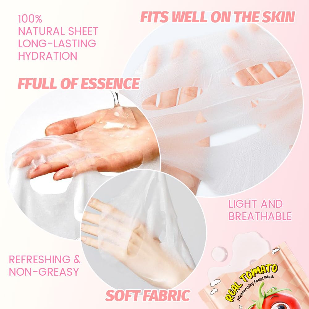 Kaely 10 Pack Fruit Face Masks for Kids