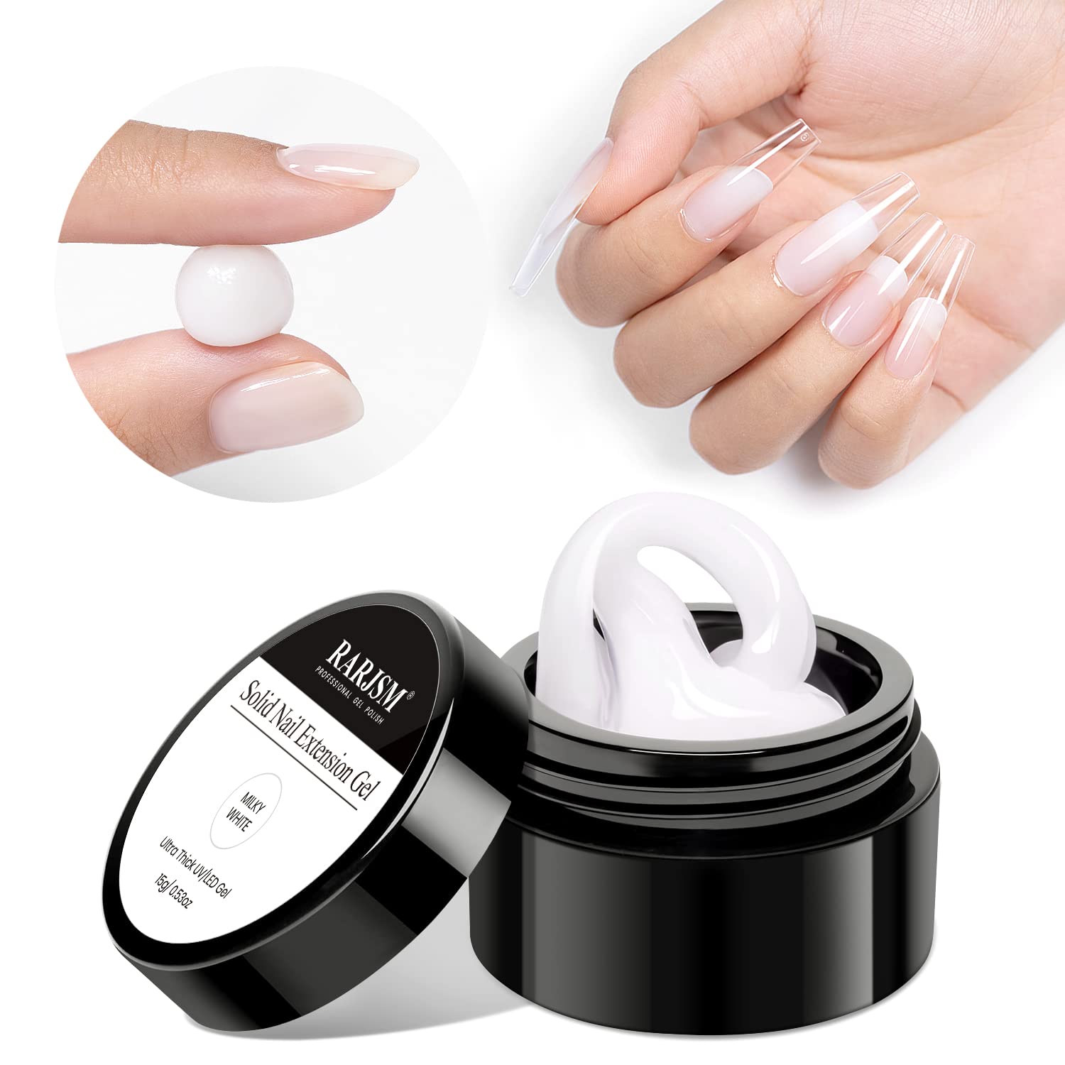 RARJSM Solid Builder Nail Gel 15g for Extensions and Art