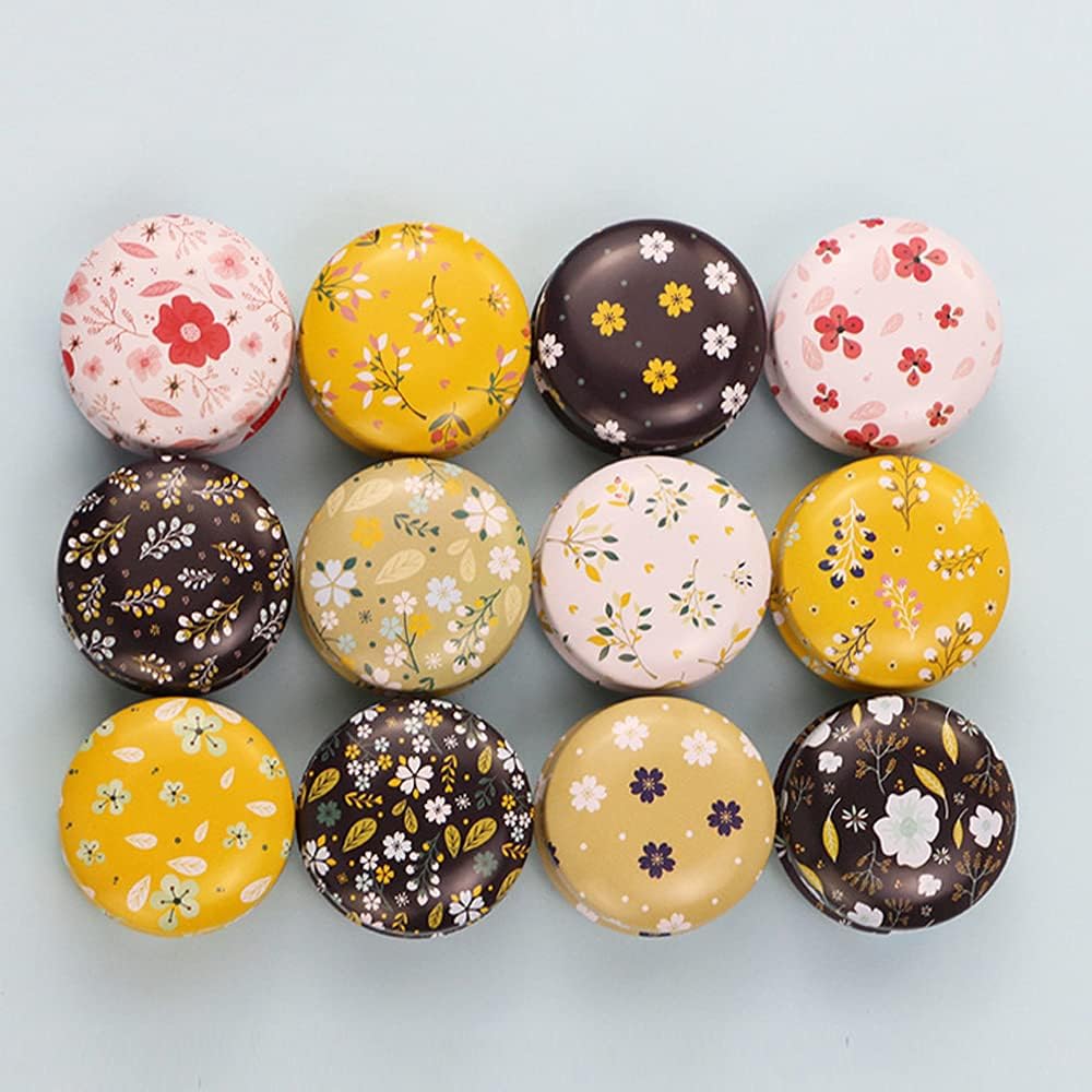 12 Pcs Mini Tinplate Candle Tins with Lids
