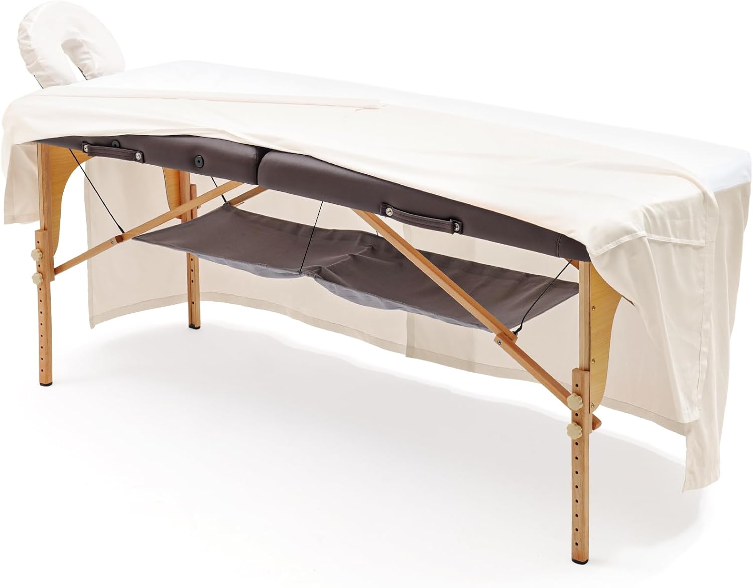 Massage Table Skirt Set 3pcs Soft Stretchable Cover for Spa and Beauty