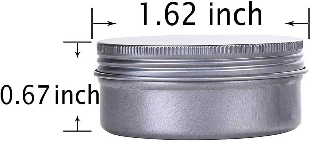 05 Ounce Aluminum Tin Jar with Screw Lid 12 Pack