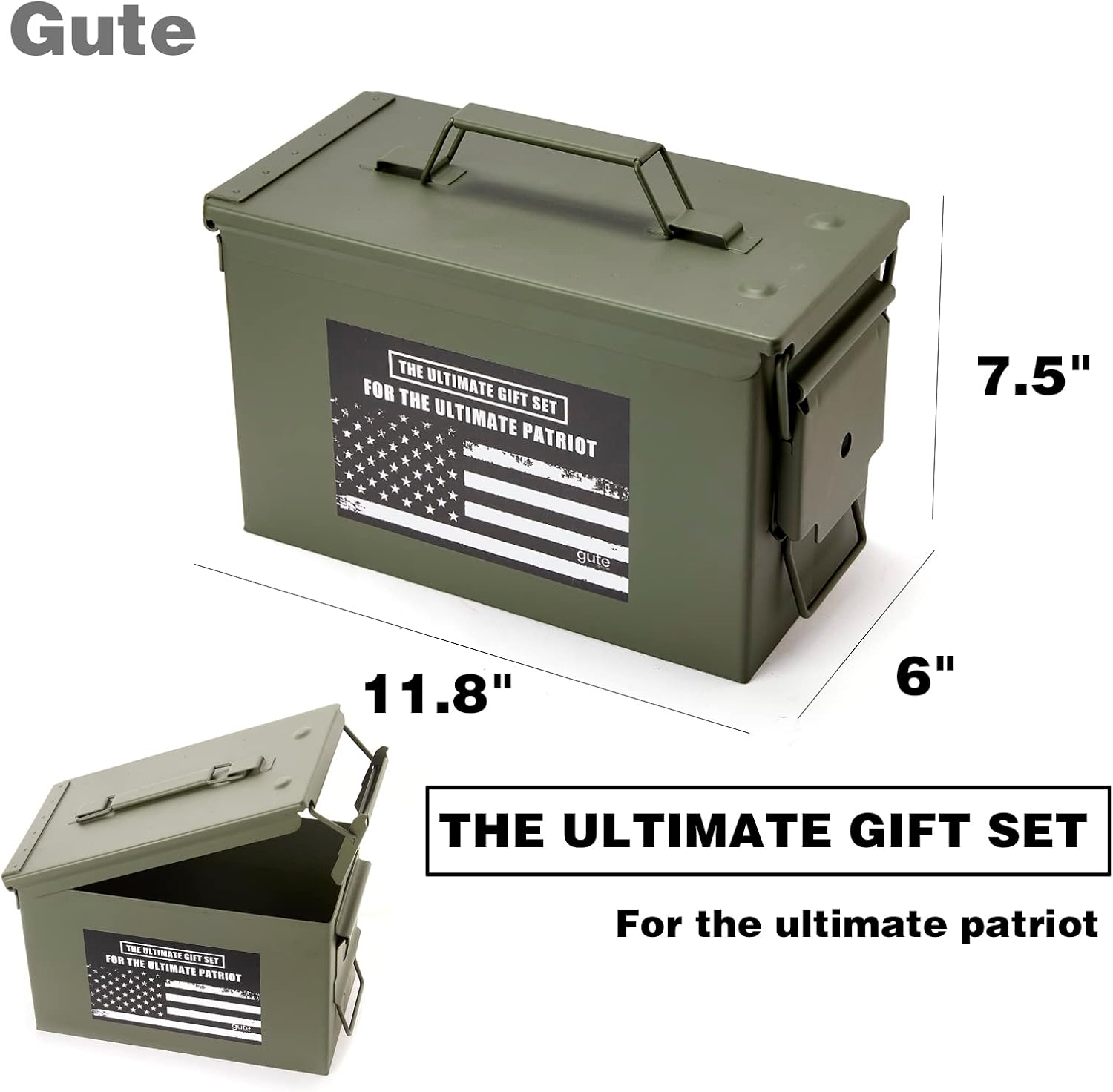 Gute Gifts for Men Dad 50 Cal Ammo Set Shaving Grooming Set