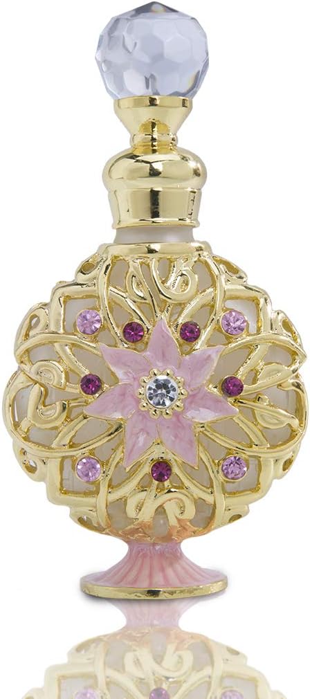 YU FENG Gold Flower Perfume Bottle 10ml Refillable