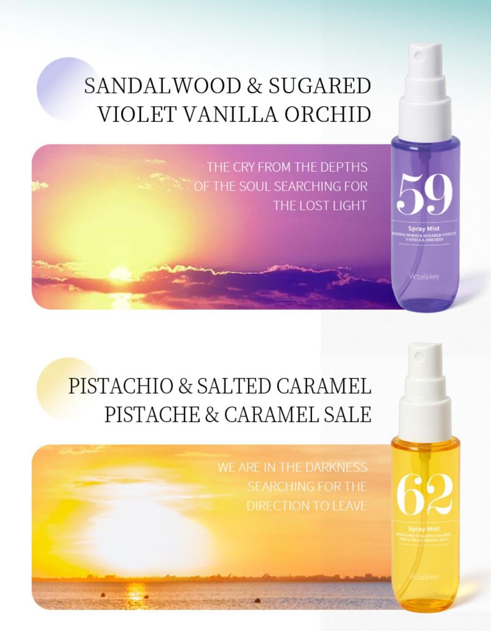 Mini Summer Fragrance Spray Mist Gift Set 4 Scents