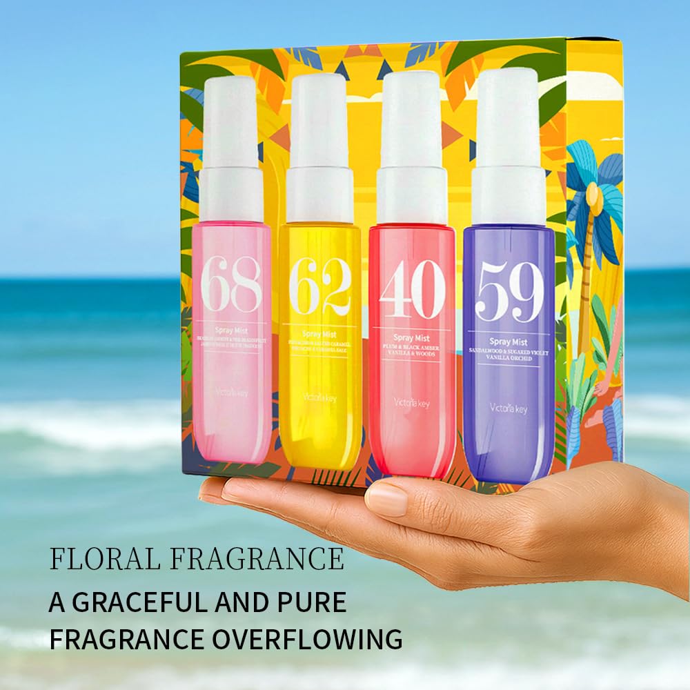 Mini Summer Fragrance Spray Mist Gift Set 4 Scents