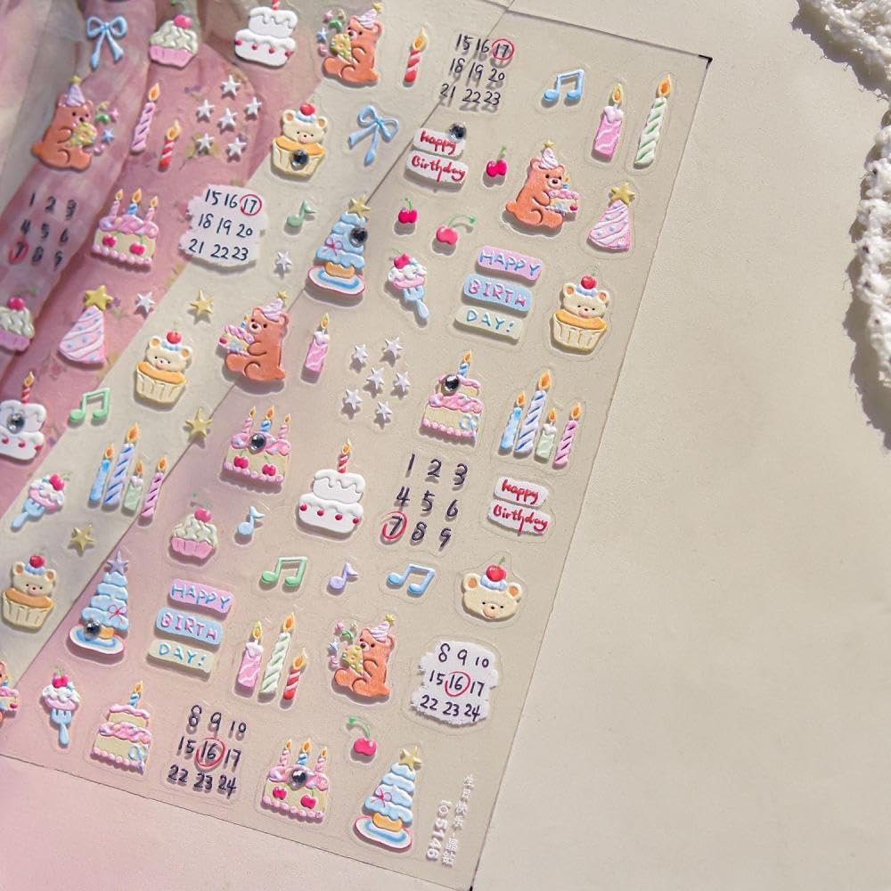 Cute 3D Animal Nail Stickers for Women DIY Manicure