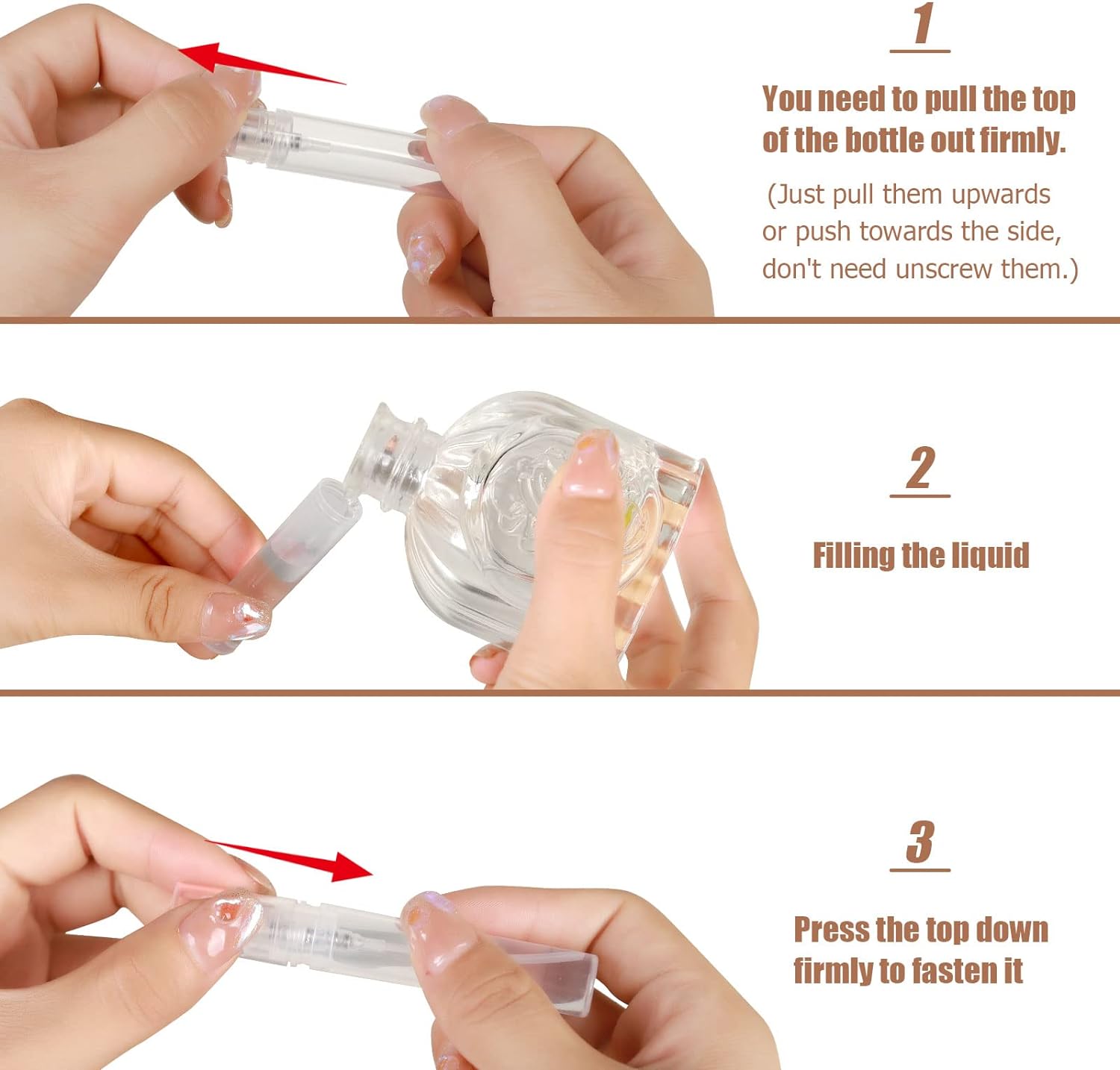 Fandamei 60PCS 5ml Mini Spray Bottles Empty